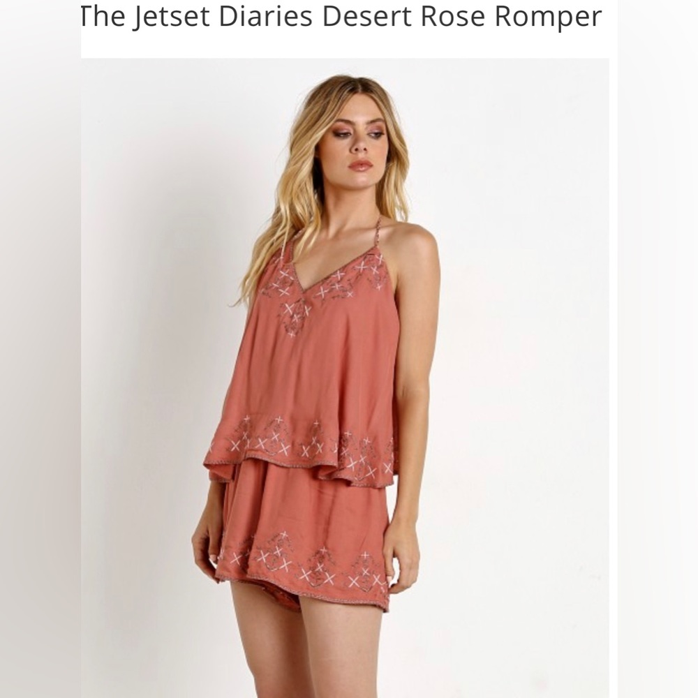 TJD The Jetset Diaries Desert Rose Gauze Romper Sz S. Still on website!